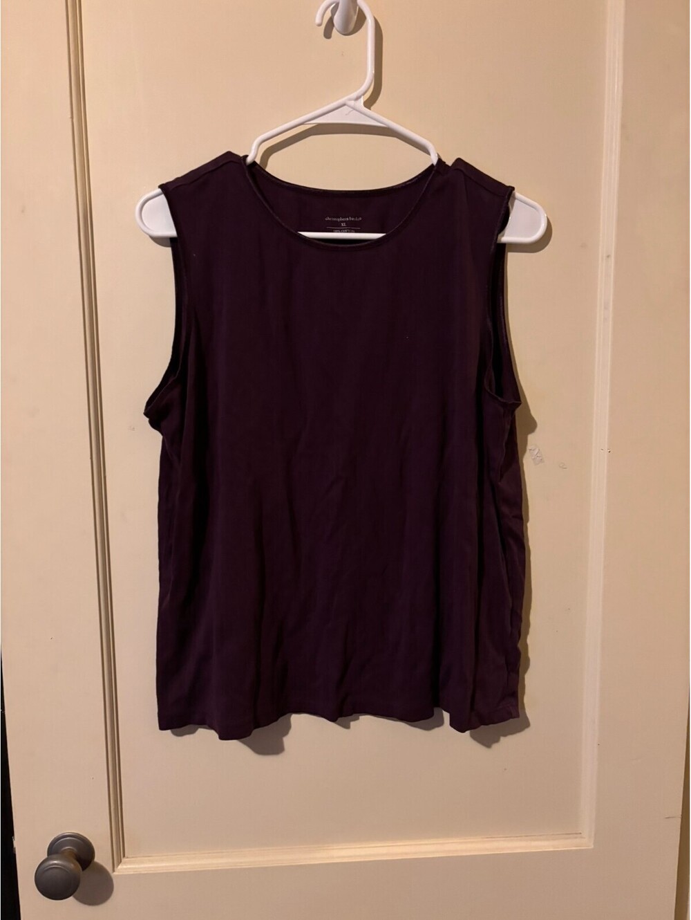 Christopher & Banks plum sleeveless top XL